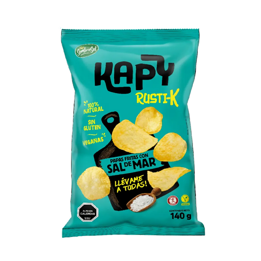 KAPY PAPAS FRITAS RUSTIK SAL DE MAR 140G SIN GLUTEN VEGANO