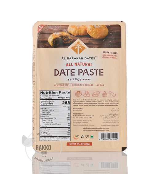 PASTA DE DATILES SIN GLUTEN 500g LIQUIDACION VENC 15/12/2024