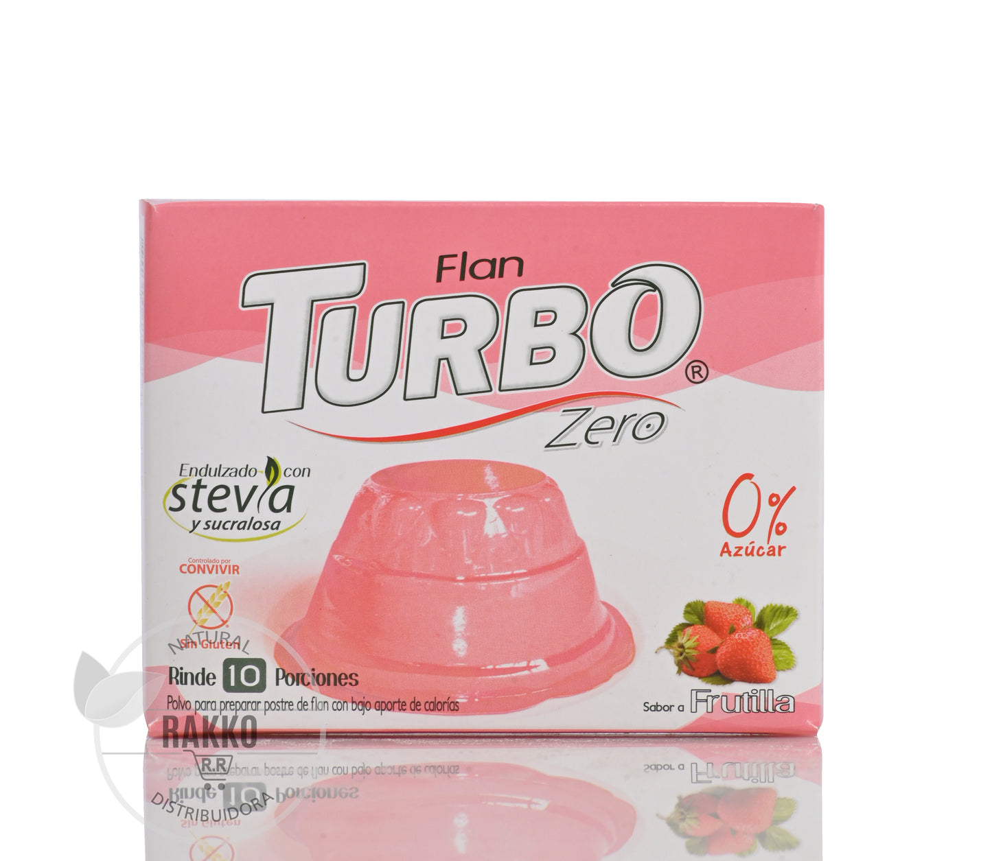 TURBO ZERO FLAN SABOR FRUTILLA 20g