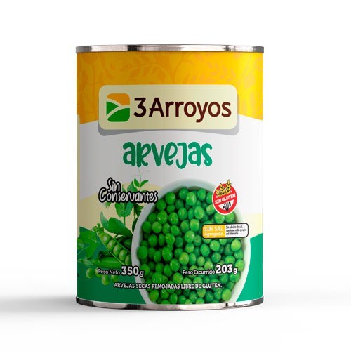 ARVEJAS SIN GLUTEN 3 ARROYOS 350gr