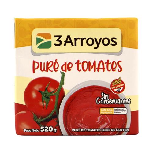 PURE DE TOMATE SIN GLUTEN 3 ARROYOS 520gr