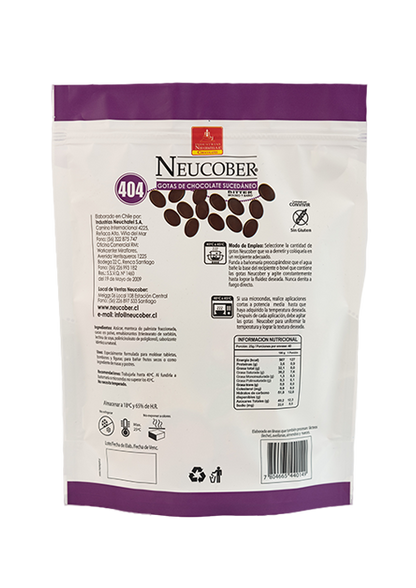 NEUCOBER COBERTURA CHOCOLATE AMARGO SUAVE SIN GLUTEN 1KG