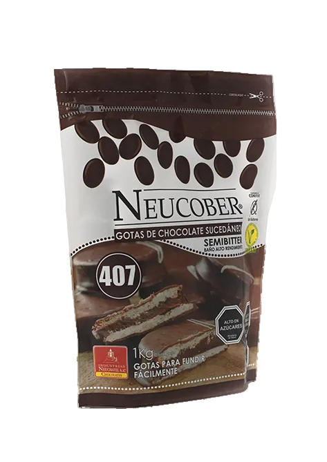 NEUCOBER COBERTURA CHOCOLATE PARA ALFAJOR SEMIBITTER SIN GLUTEN 1K (COD 407)