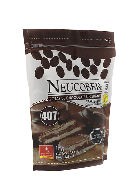 NEUCOBER COBERTURA CHOCOLATE PARA ALFAJOR SEMIBITTER SIN GLUTEN 1KG