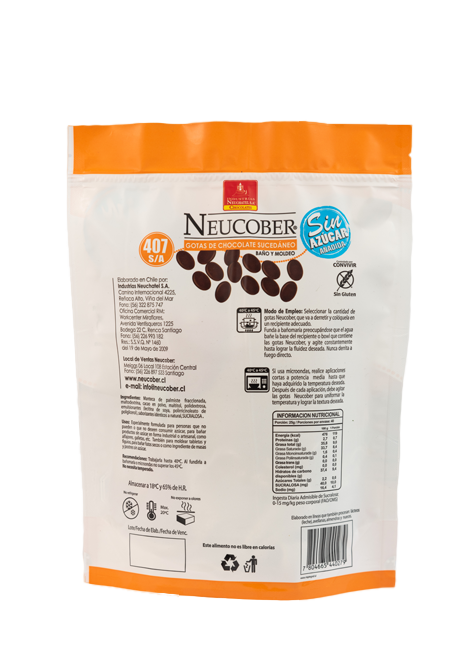 NEUCOBER COBERTURA CHOCOLATE BAÑO PARA ALFAJOR SIN AZ 1KL (COD 407 S/A)