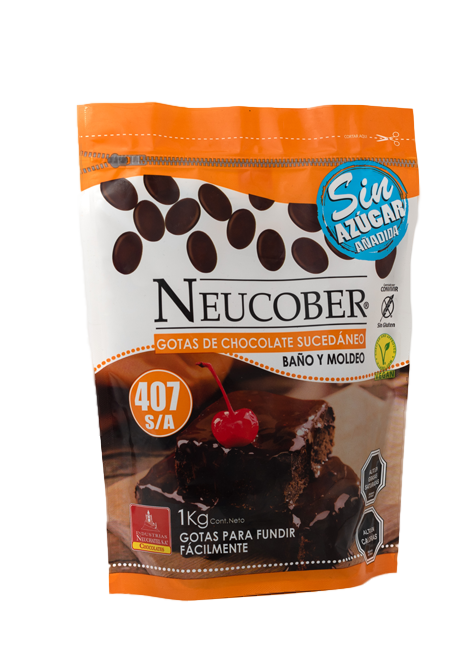 NEUCOBER COBERTURA CHOCOLATE BAÑO PARA ALFAJOR SIN AZUCAR SIN GLUTEN 1KG