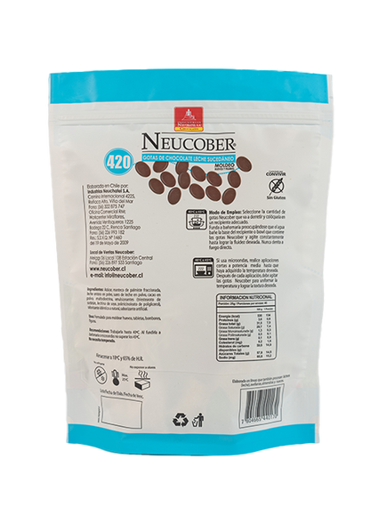 NEUCOBER COBERTURA CHOCOLATE LECHE HUEVOS Y FIGURAS SIN GLUTEN 1KG (COD 420)