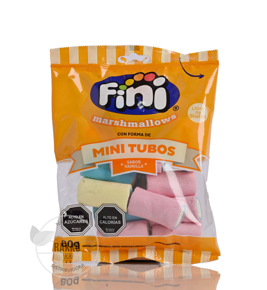 MARSHMALLOW MINI TUBOS SABOR VAINILLA SIN GLUTEN 80g