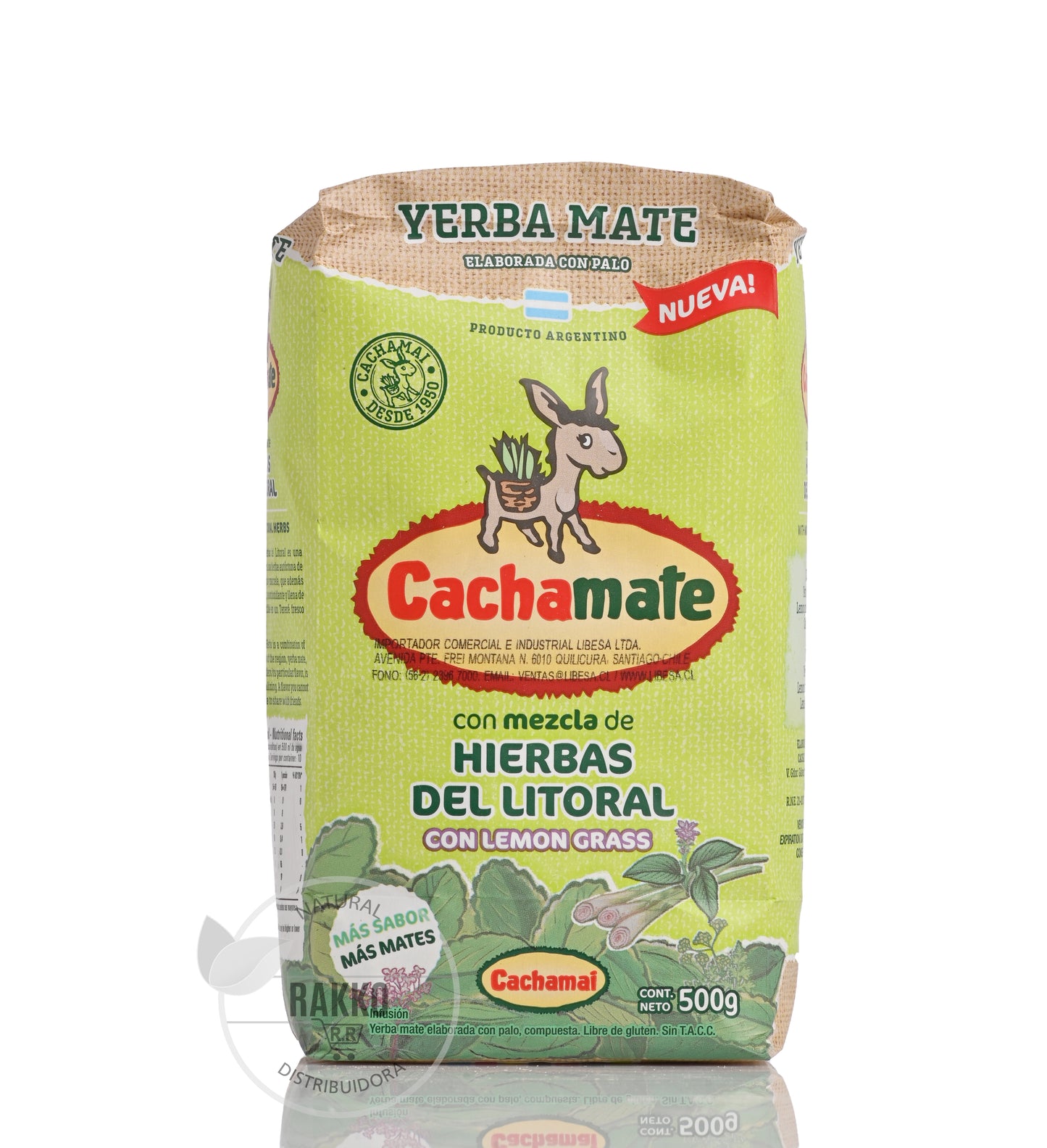 YERBA MATE CACHAMATE HIERBAS DEL LITORAL 500g