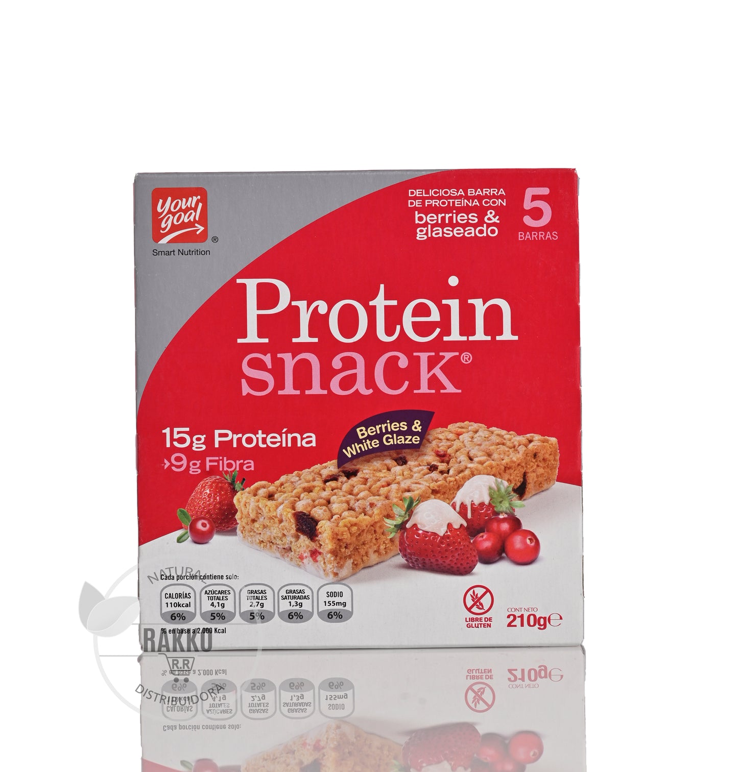 PROTEIN SNACK BERRIES & WHITE GLAZE  SIN GLUTEN  5un