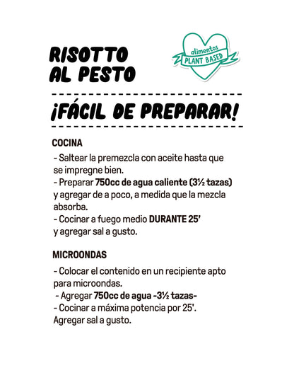 MOLÉ RISOTTO AL PESTO VEGANO SIN GLUTEN 200g vencimiento 03/12/2025