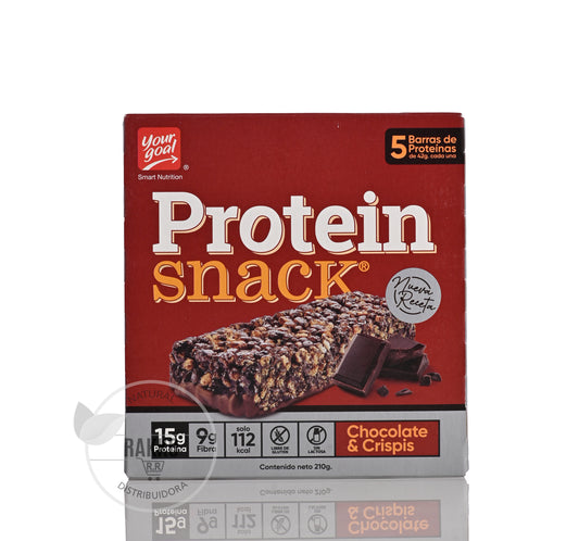 PROTEIN SNACK CHOCOLATE & CRIPIS  SIN GLUTEN  5un