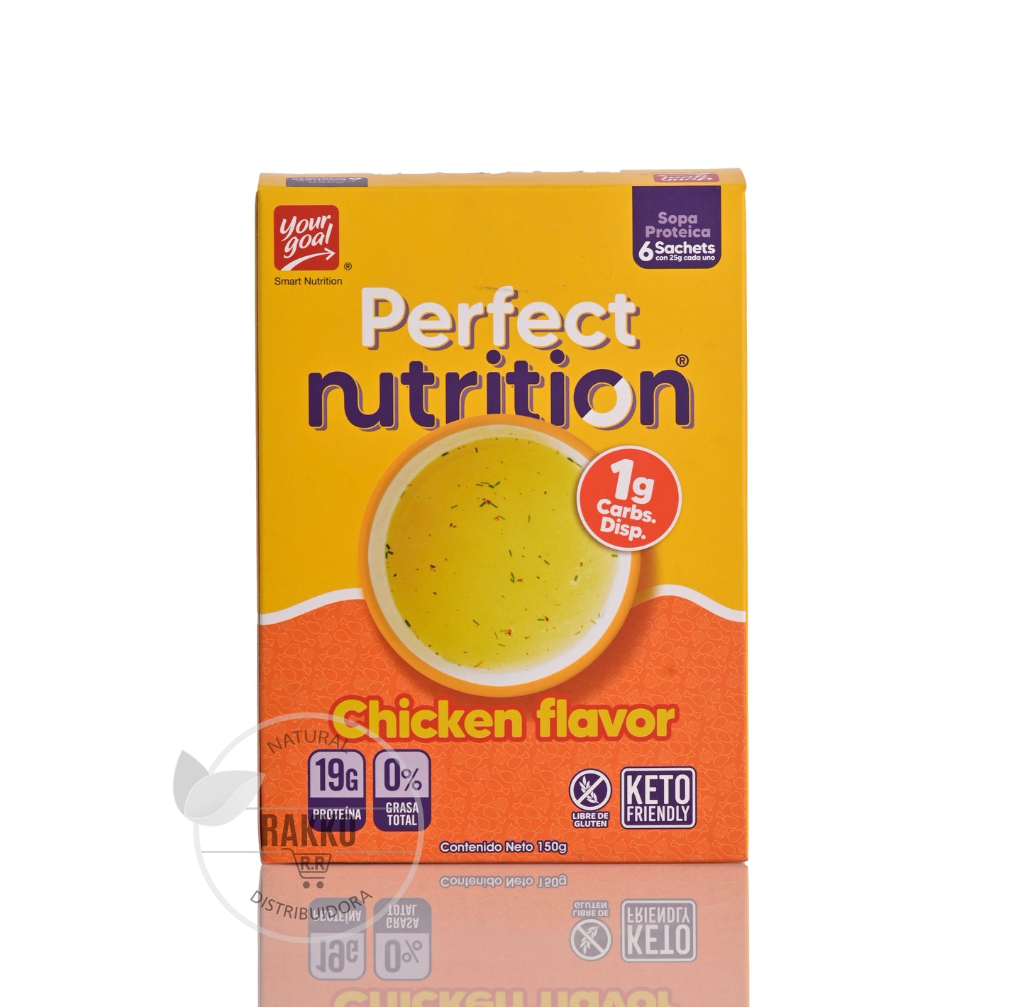 SOPA PROTEICA SABOR  POLLO SIN GLUTEN 150g (6 SACHET)