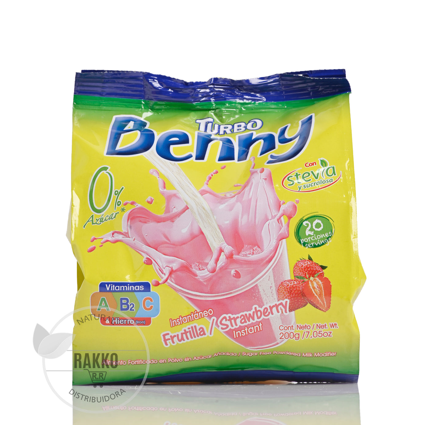 TURBO BENNY 0% AZUCAR  SABOR FRUTILLA 200g