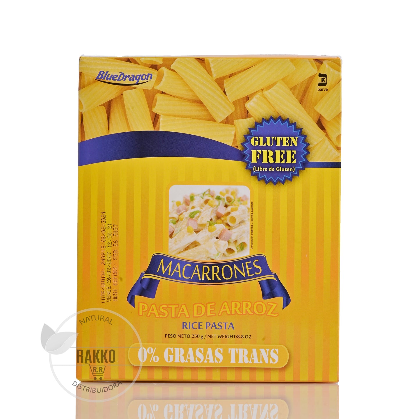 PASTA MACARRONES SIN GLUTEN 250g