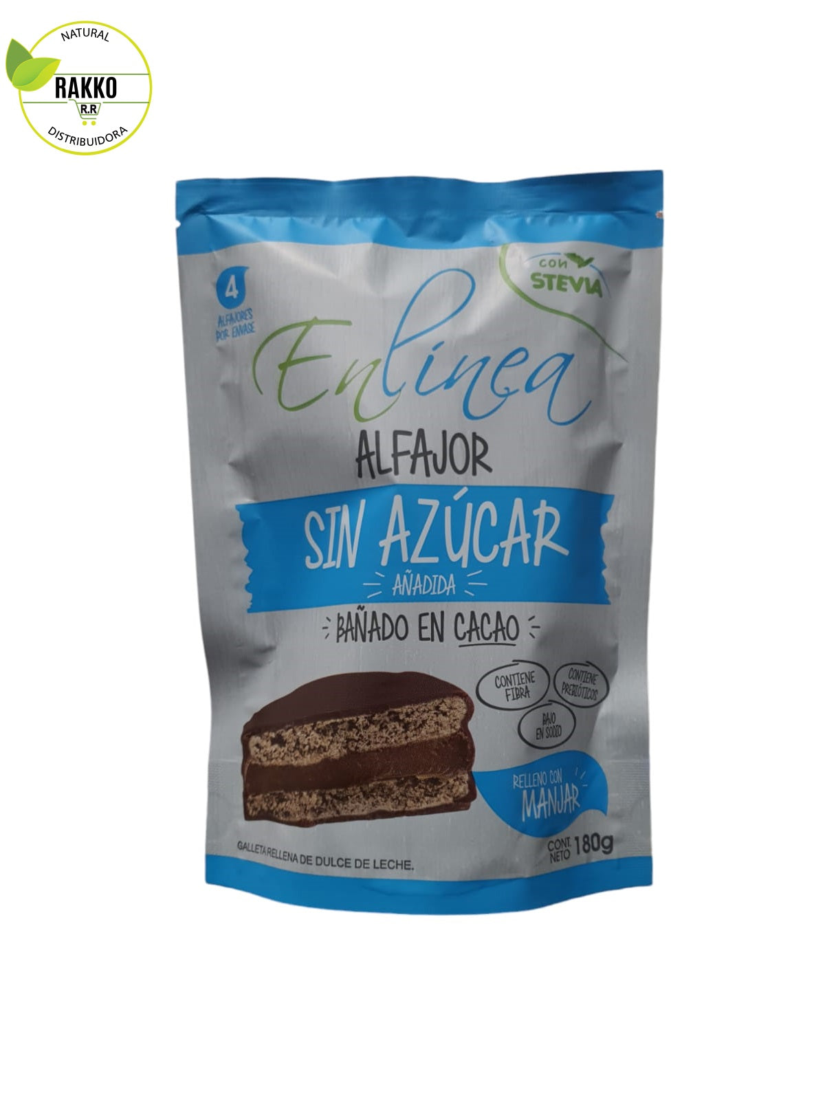 EN LINEA ALFAJOR RELLENO MANJAR 4un 180g