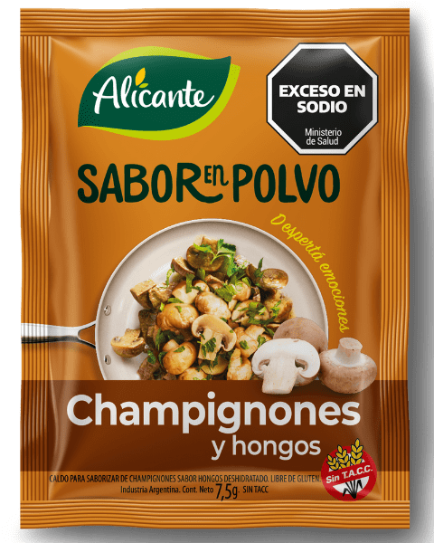 SABOR EN POLVO CHAMPIÑONES  SIN GLUTEN display 12 un x 7.5g