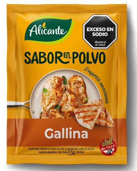 SABOR EN POLVO GALLINA  SIN GLUTEN display 12 un x 7.5g