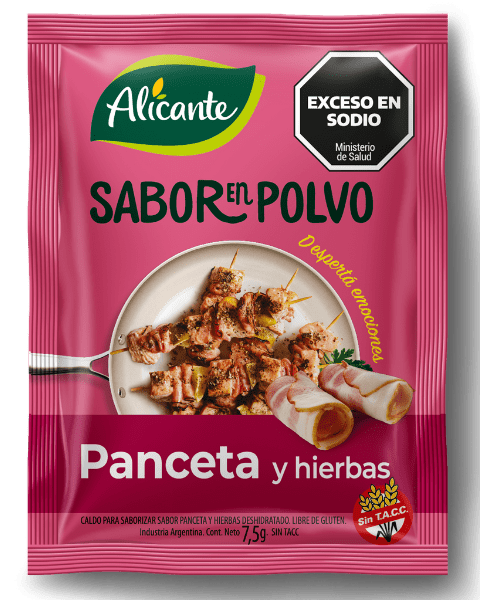 SABOR EN POLVO PANCETA SIN GLUTEN display 12 un x 7.5g