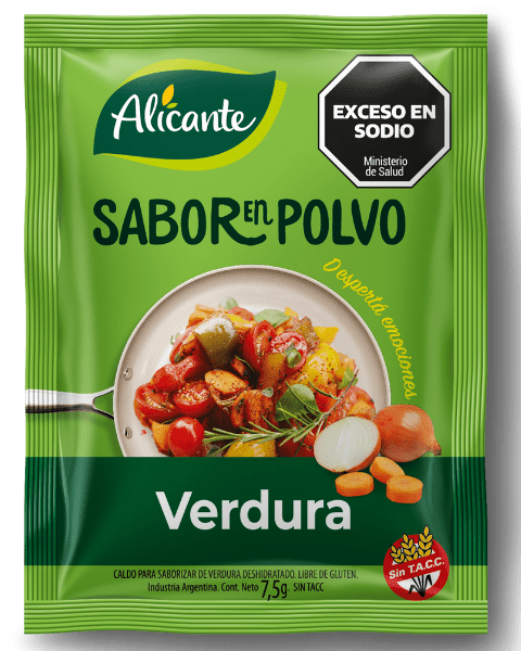 SABOR EN POLVO VERDURA SIN GLUTEN display 12 un x 7.5g