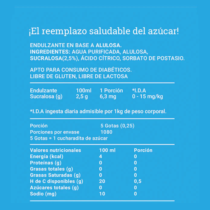 ALULOSA ALUSWEET SIN GLUTEN GOTAS 270ML