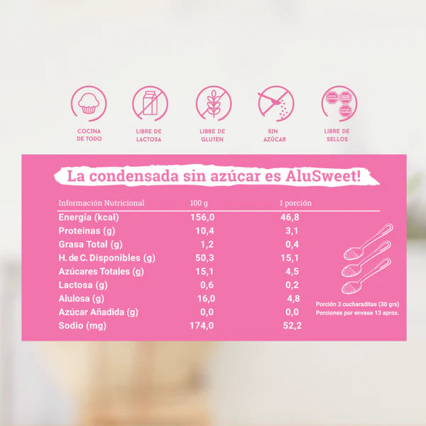 ALUSWEET CONDENSADA SIN GLUTEN 390g