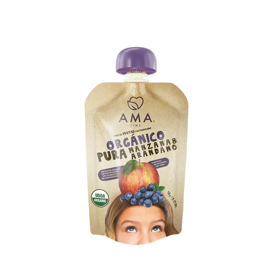 AMA PURE DE MANZANA CIRUELA ORGANICO 90g