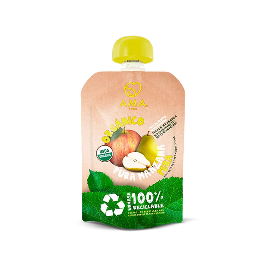 AMA PURE DE MANZANA PERA ORGANICO 90g