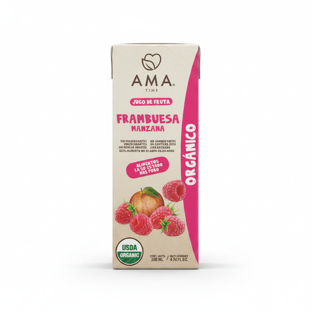 AMA JUGO MANZANA FRAMBUESA ORGANICO 200ML