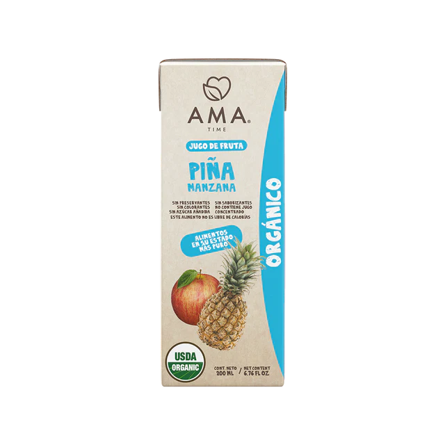AMA JUGO MANZANA PIÑA ORGANICO 200ML