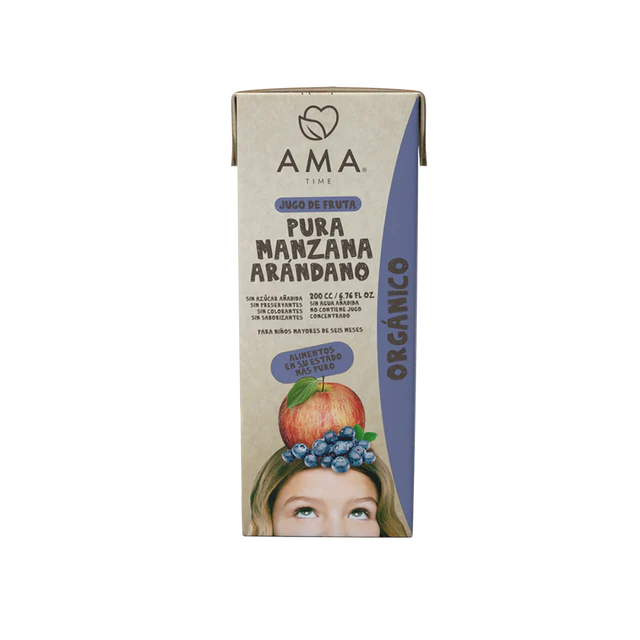 AMA JUGO MANZANA ARANDANO ORGANICO 200ML