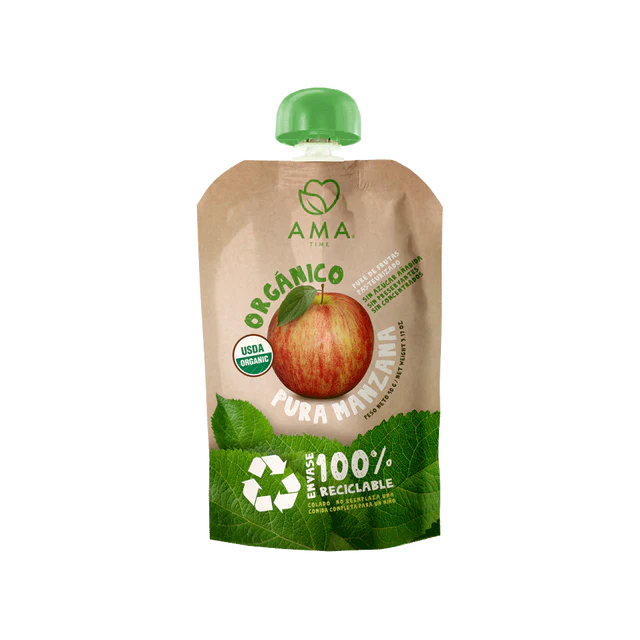 AMA PURE DE MANZANA ORGANICO 90g