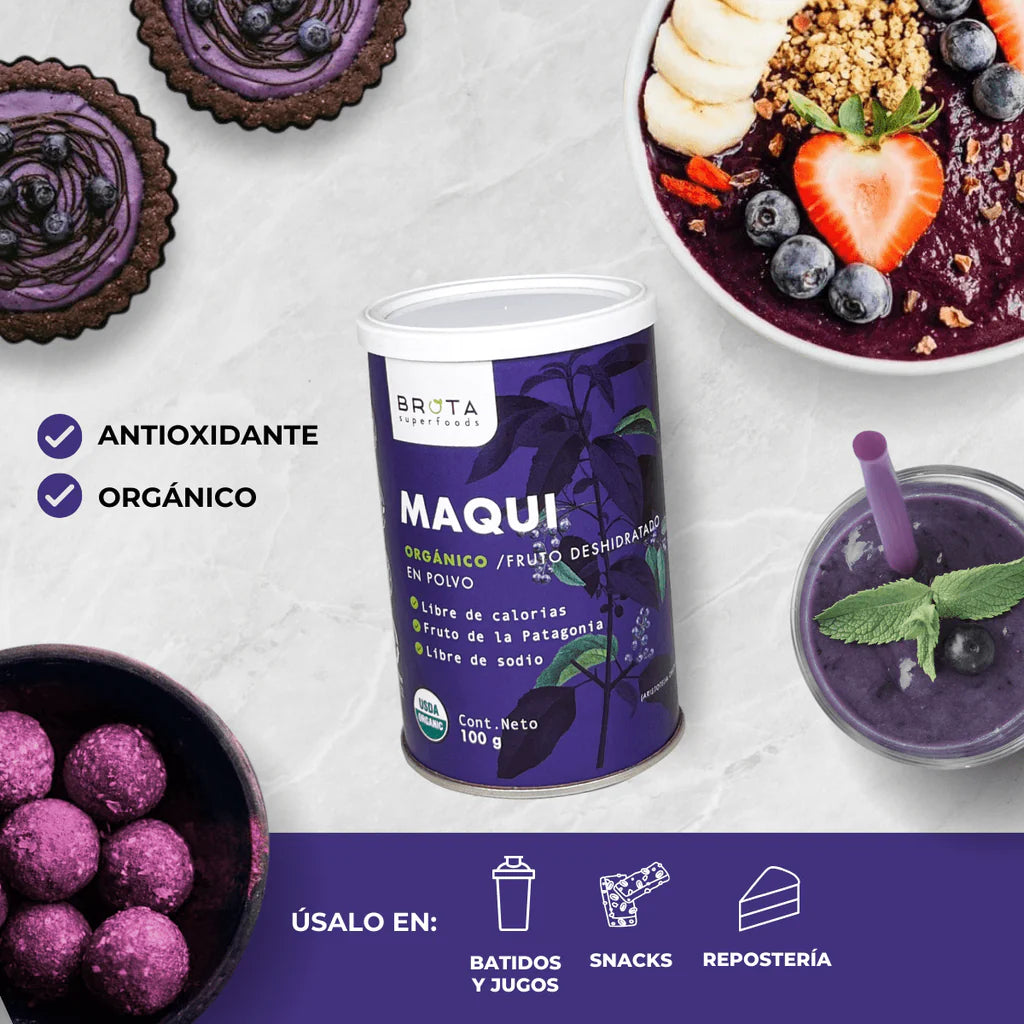 MAQUI ORGANICO EN POLVO ANTIOX VEGAN 100g