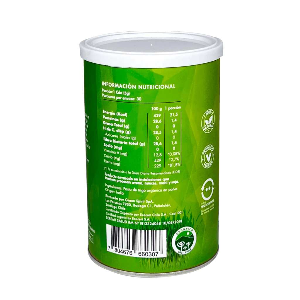 WHEATGRASS ORGANICO EN POVO VEGAN 150g