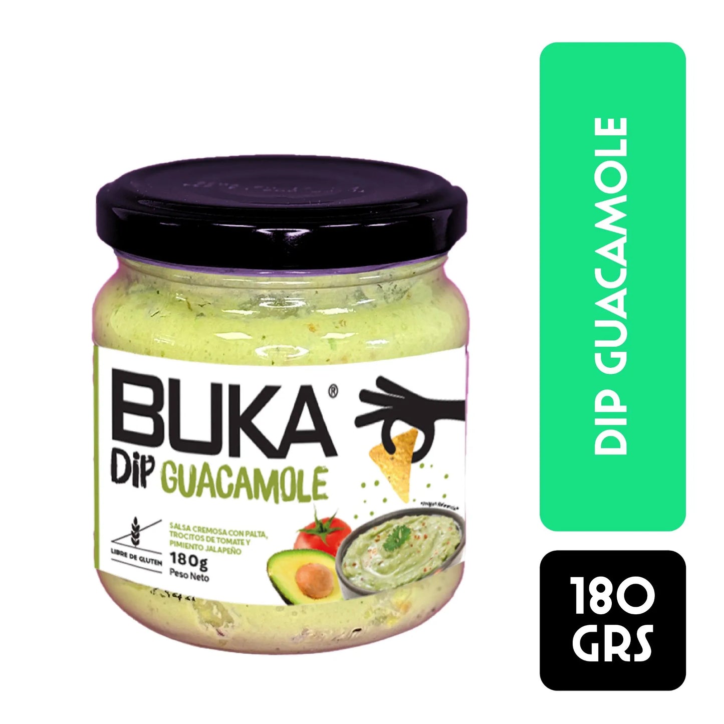 BUKA DIP GUACAMOLE SIN GLUTEN 180g
