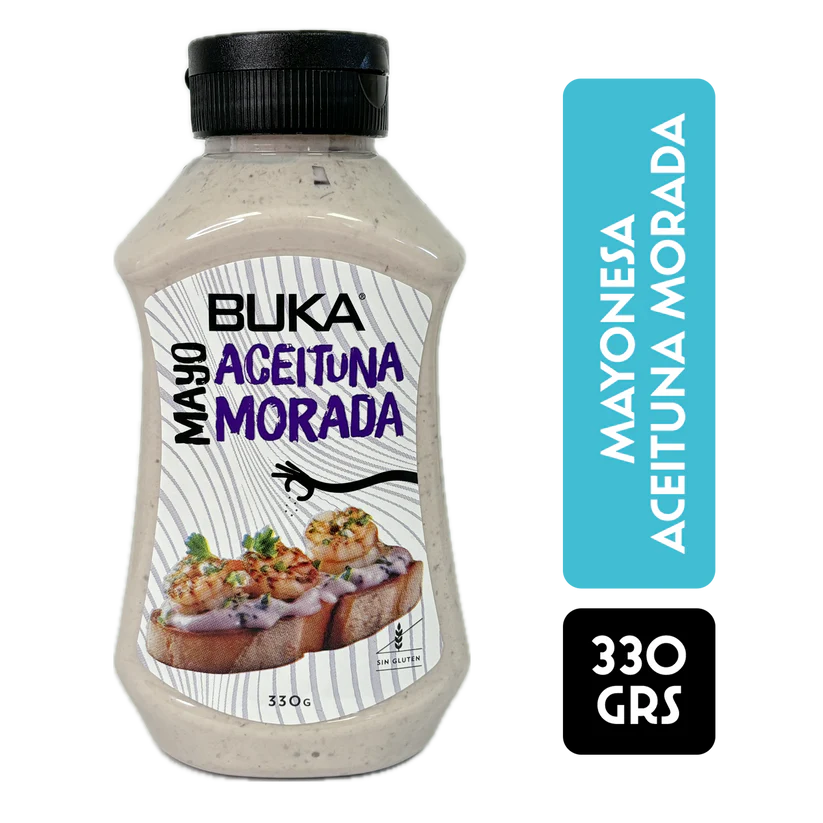 BUKA MAYONESA ACEITUNA MORADA SIN GLUTEN 330GRS