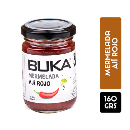 BUKA MERMELADA AJI ROJO SIN GLUTEN VEGANO 160g