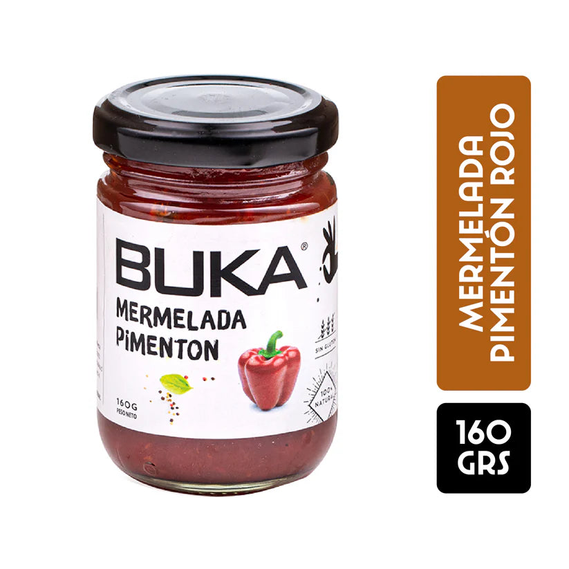 BUKA MERMELADA PIMENTON ROJO SIN GLUTEN VEGANA 160g