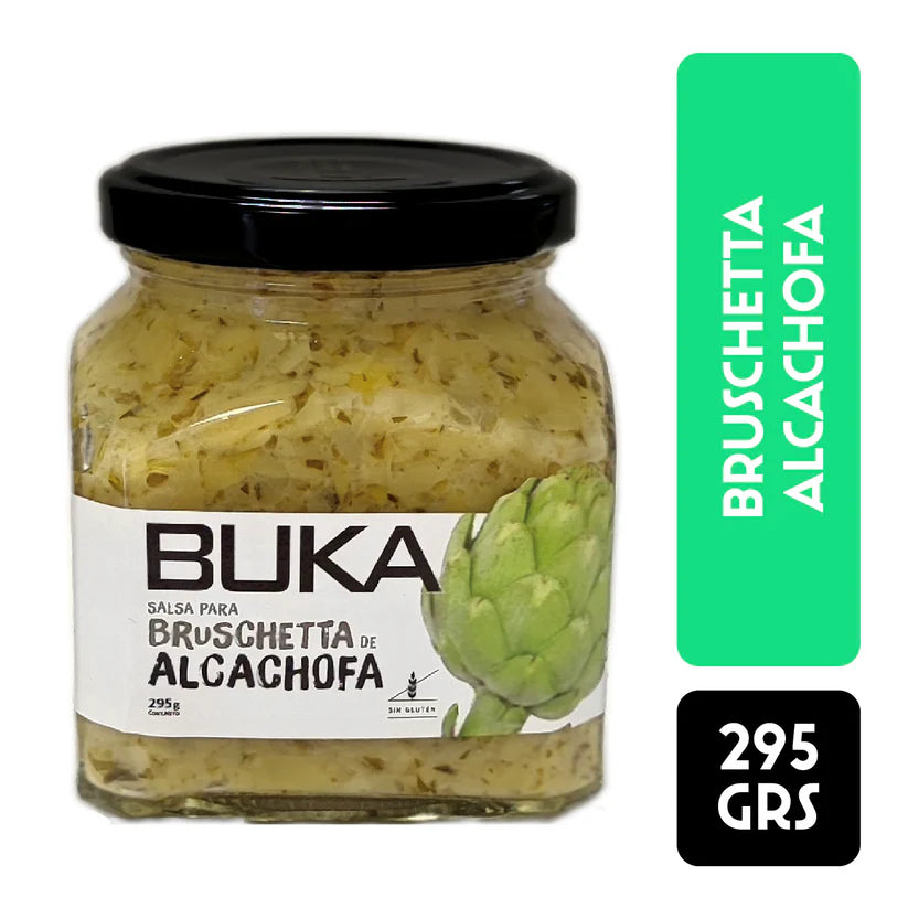 BUKA PASTA BRUSCHETTA ALCACHOFA SIN GLUTEN VEGANO 295g