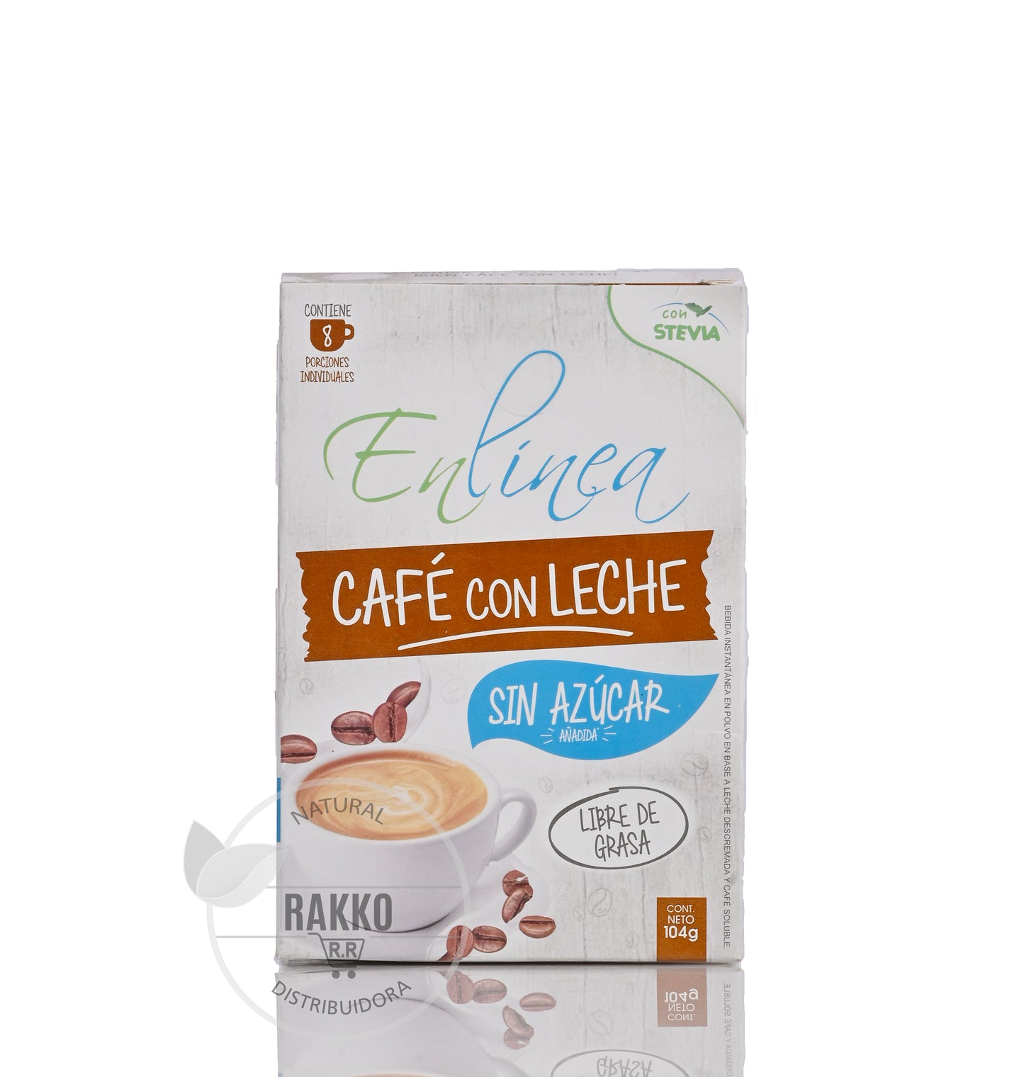 EN LINEA CAFE INSTANTANEO CAFE CON LECHE 8un 104g