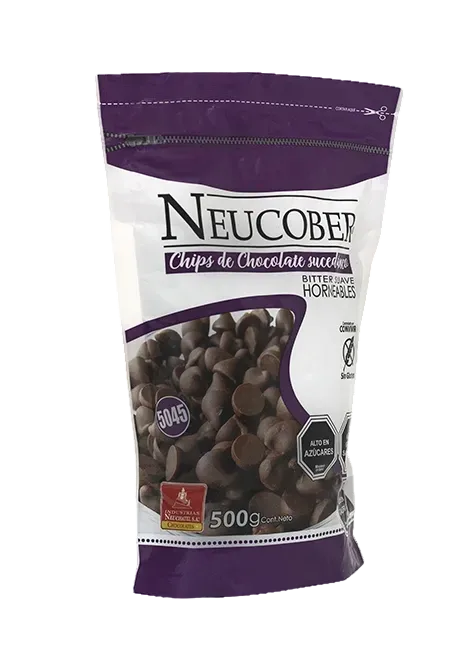 NEUCOBER COBERTURA CHIPS CHOCOLATE FINO SIN GLUTEN 500GR (COD 5045)