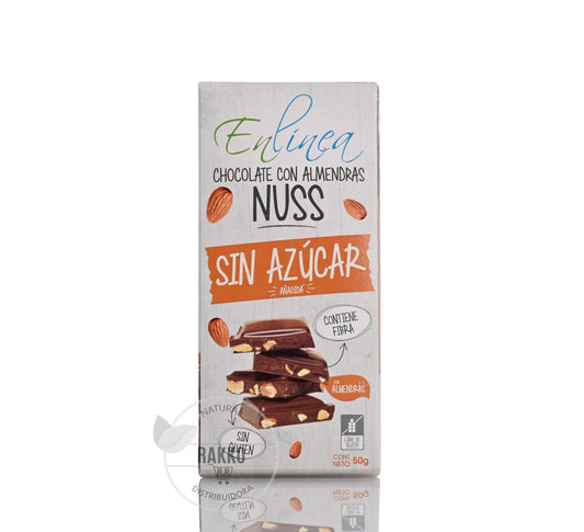 EN LINEA BARRA DE CHOCOLATE CON ALMENDRAS 50g