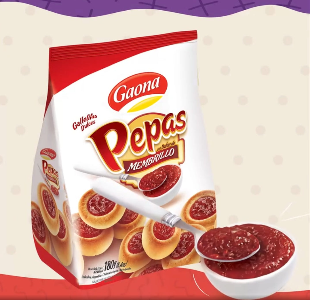 GAONA GALLETITAS PEPAS CON DULCE DE MEMBRILLO 300GR