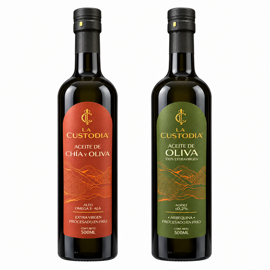 PACK LA CUSTODIA ACEITE DE OLIVA + CHIA/OLIVA 500ML