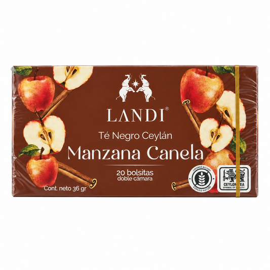 LANDI TÉ NEGRO MANZANA CANELA SIN GLUTEN 20BOLSITAS