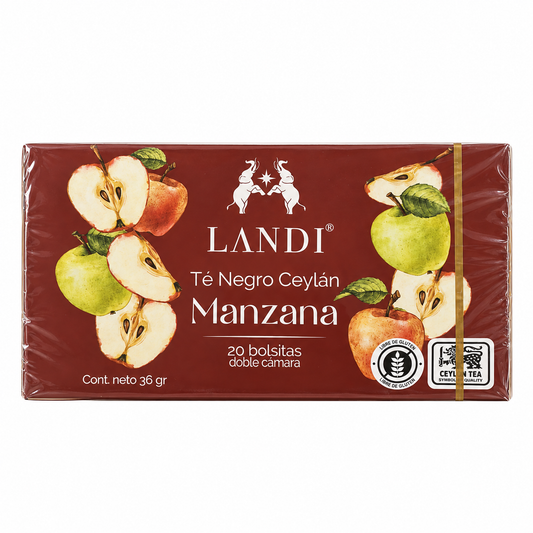 LANDI TÉ NEGRO MANZANA SIN GLUTEN 20BOLSITAS
