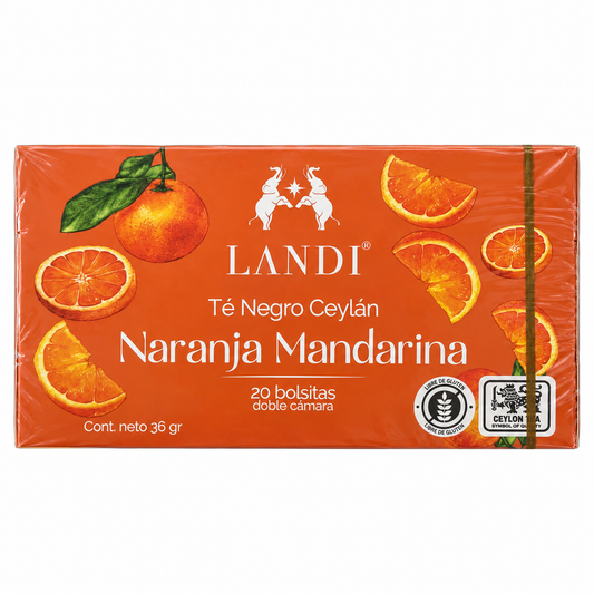 LANDI TÉ NEGRO NARANJA MANDARINA SIN GLUTEN 20BOLSITAS