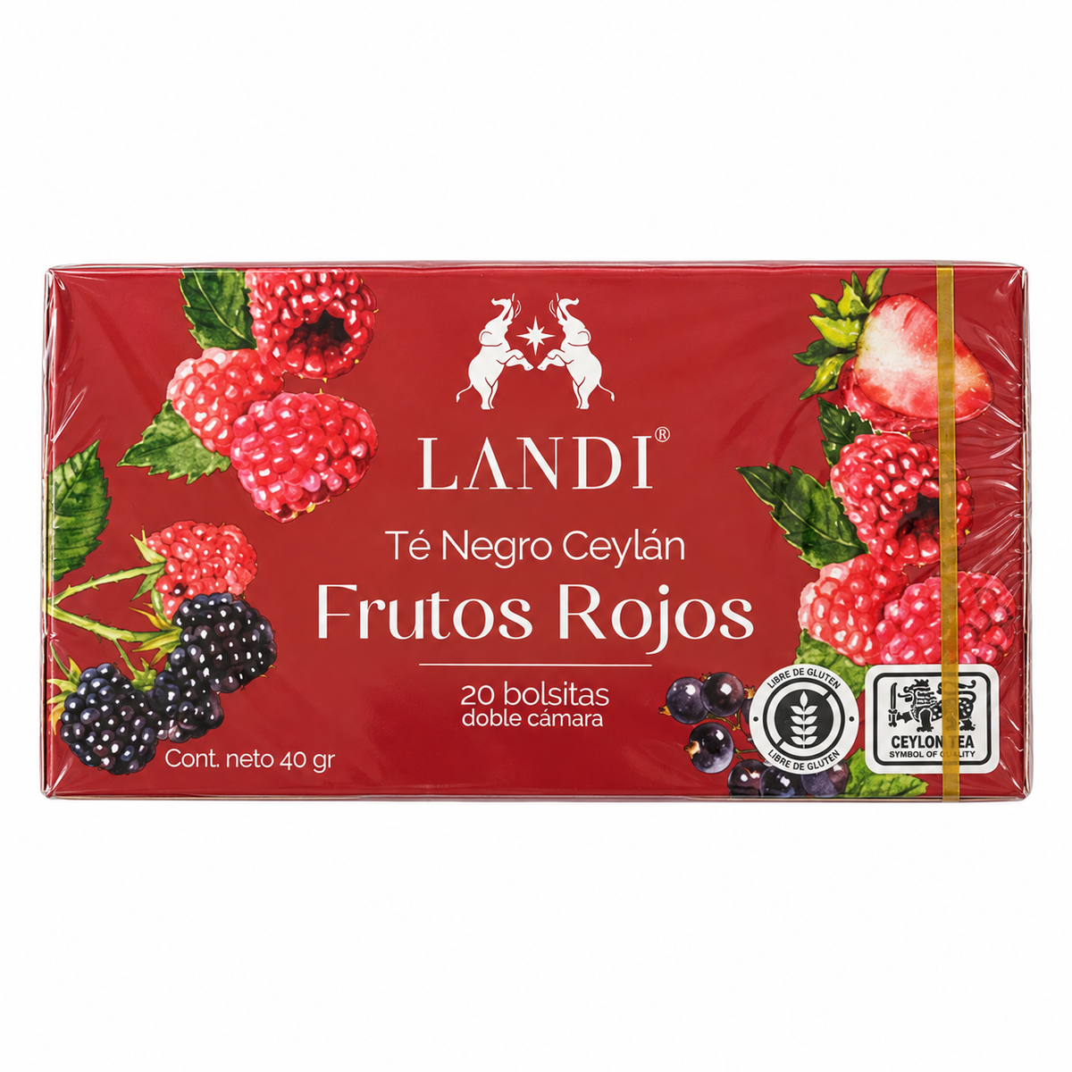 LANDI TÉ NEGRO FRUTOS ROJOS SIN GLUTEN 20BOLSITAS