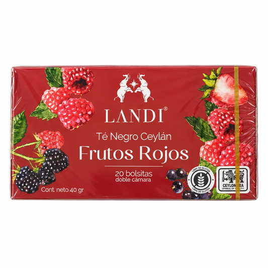 LANDI TÉ NEGRO FRUTOS ROJOS SIN GLUTEN 20BOLSITAS