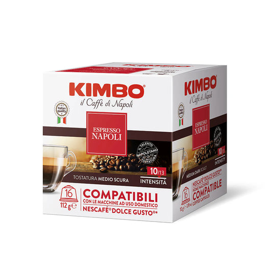 KIMBO CAFE ESPRESSO NAPOLES COMPATIBLE CON DOLCE GUSTO 16caps